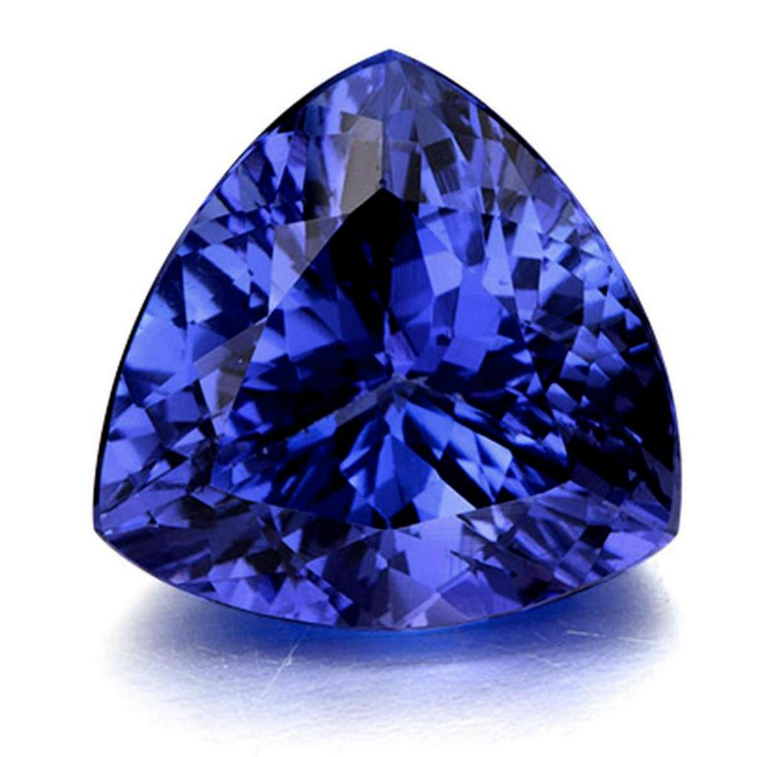 Natural Purple Blue Tanzanite 2.26 Cts {VVS}: Natural Tanzanite WEIGHT : 2.26 cts; SHAPE : Trilliant; SIZE : 9.00 x 8.50 mm; QUANTITY : 1 piece; COLOR : Purple Blue AAA Color; CLARITY : VVS; AAA Grade; ORIGIN : Tanzania; HARDNESS : 6; LUSTER : AA