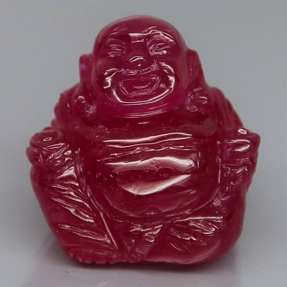 Natural Ruby 47 Carats Laughing Buddha (1 of 1)