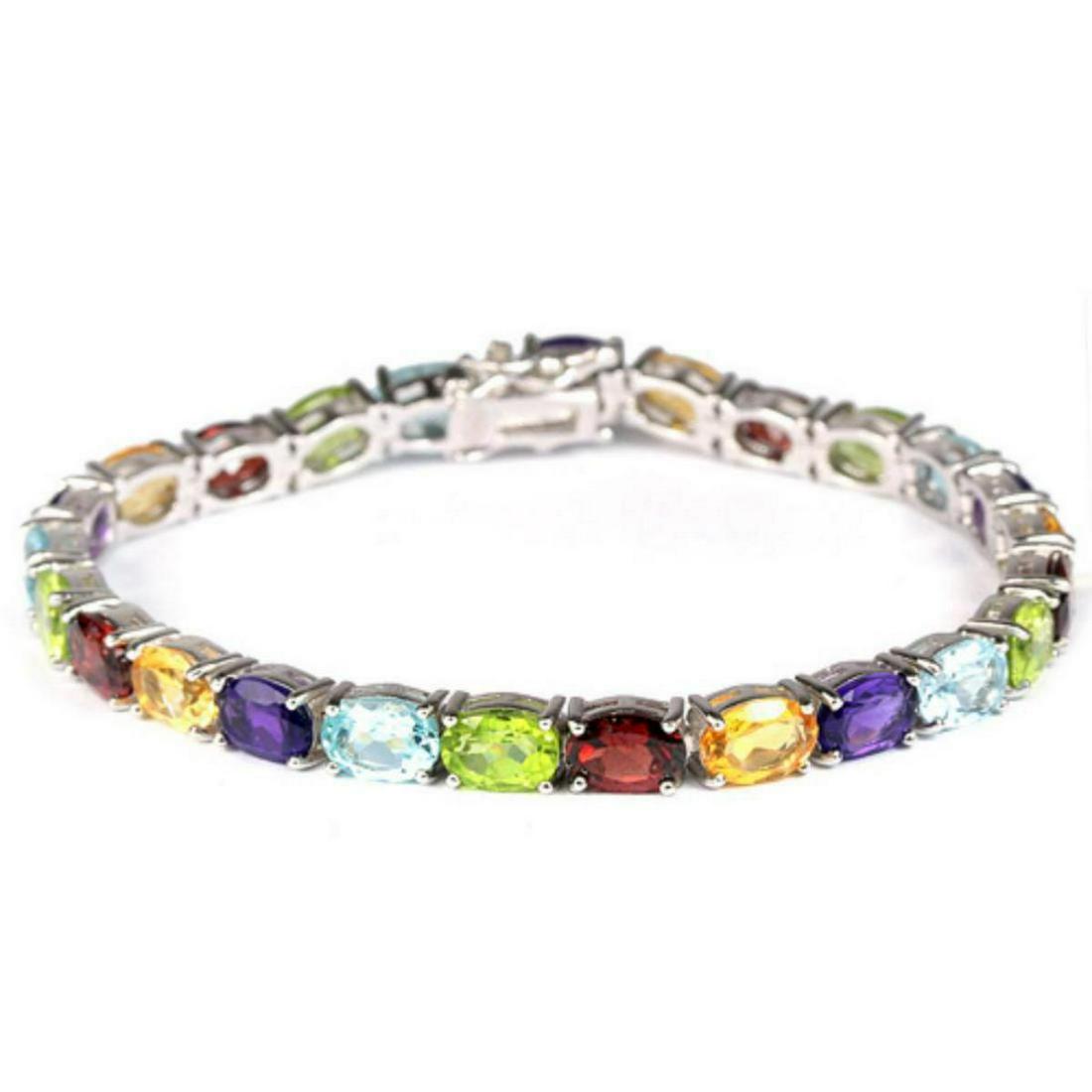 Natural TOPAZ GARNET AMETHYST CITRINE  PERIDOT Bracelet (1 of 3)