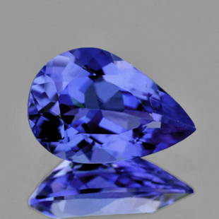 Natural Purple Blue Tanzanite 1.64 Cts - VVS: Natural Tanzanite WEIGHT : 1.64 cts; SHAPE : Pear; SIZE : 8.11 x 6.14 mm; QUANTITY : 1 piece; COLOR : Purple Blue AAA Color; CLARITY : VVS1 ; AAA Grade; ORIGIN : Tanzania; HARDNESS : 6; LUSTER : AAA