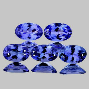 Nautral Purple Blue Tanzanite {Flawless-VVS1}: Natural Tanzanite; SHAPE : Oval; SIZE ( L x W x D ) : 5.00 x 3.00 mm; QUANTITY : 5 pieces ( Perfectly Matched Set) COLOR : Purple Blue; CLARITY : Flawless-VVS1; ORIGIN : Tanzania; HARDNESS : 6;