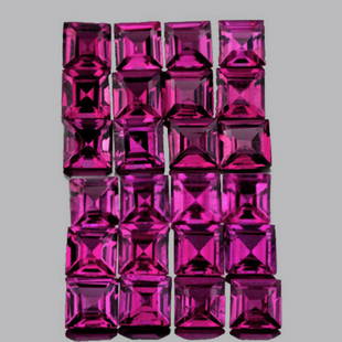 Natural Pinkish Purple Rhodolite Garnet 30 Pcs - FL/VVS: Natural RhodoliteSIZE ( L x W x D ) : 2.00 mm;COLOR : Pinkish Purple AAA Color SHAPE : Square;QUANTITY : 30 pieces;LUSTER : Excellent;CLARITY : Flawless-VVS;HARDNESS; : 6-7;ORIGIN : Umba