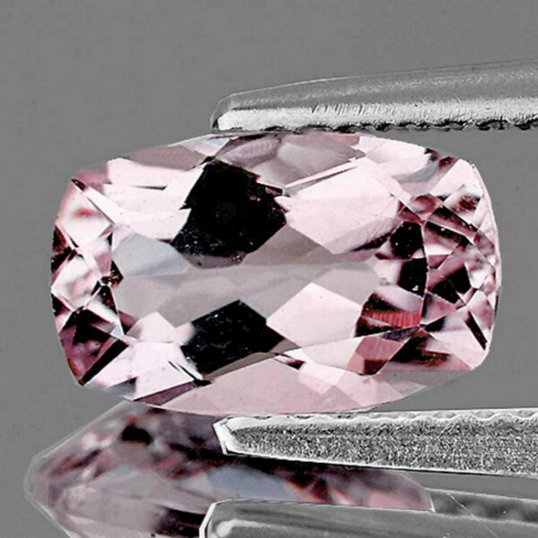 Natural Soft Pink Morganite [Flawless-VVS]: WEIGHT : 2.52 cts;STONE NAME : Natural Morganite;SIZE ( L x W x D ) : 11.51 x 6.88 x 4.76 mm;COLOR : Soft Pink;SHAPE : Cushion;QUANTITY : 1 pieceLUSTER : Excellent!CLARITY : Flawless - VVS;HARDNESS : 