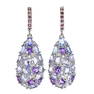 Natural Tanzanite Amethyst Rhodolite Garnet  Earrings