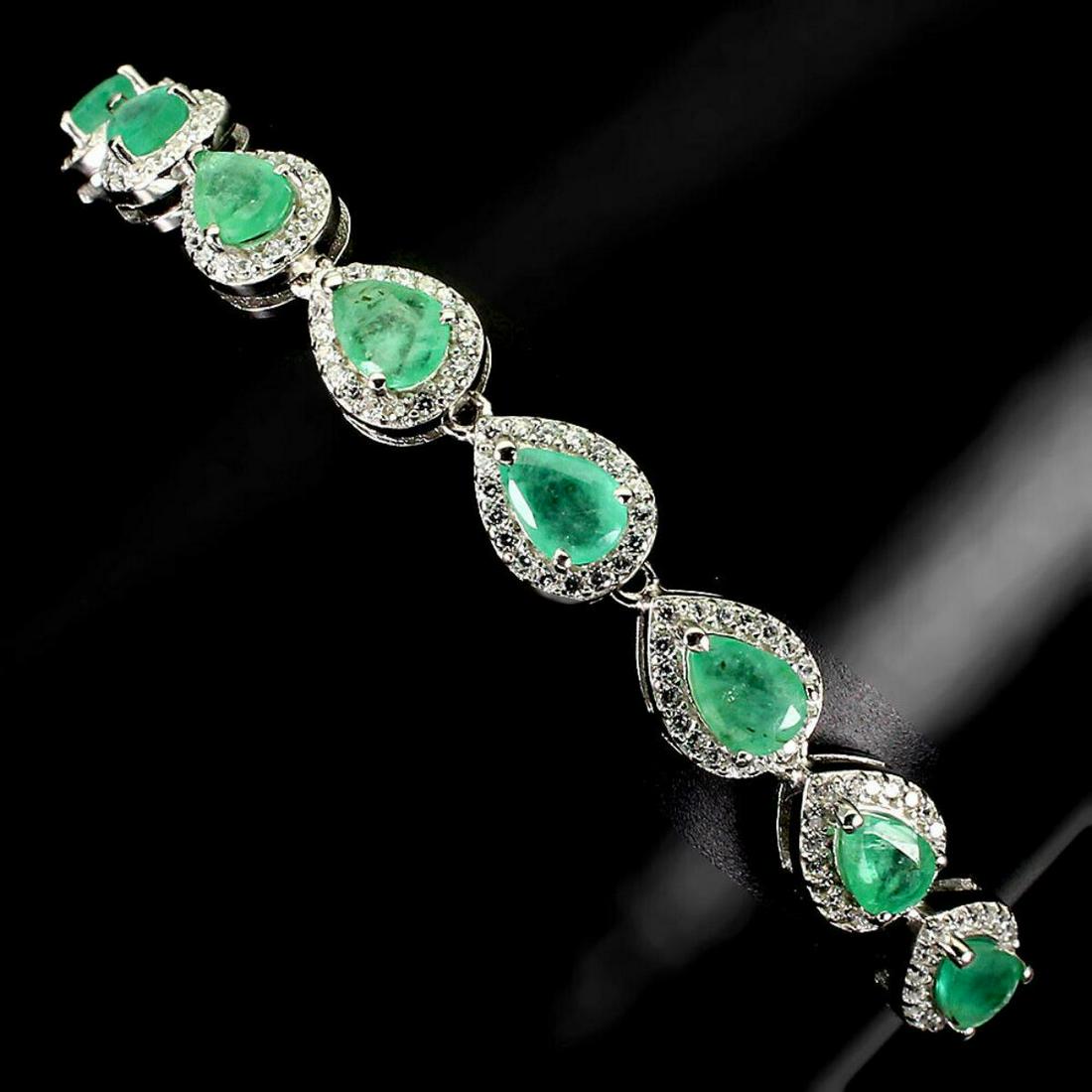 Natural Columbian Emerald Bracelet (1 of 3)
