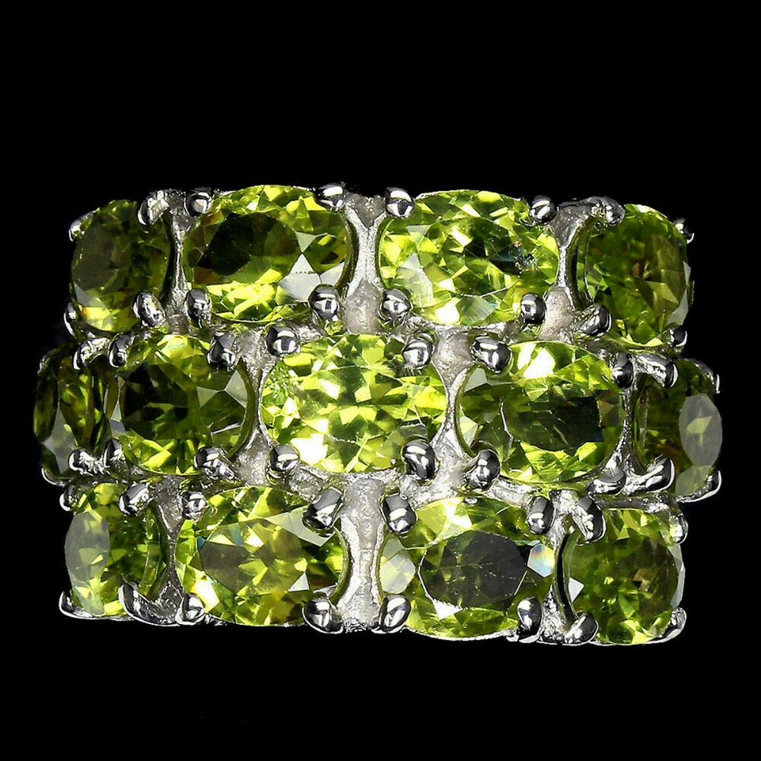 Natural Oval Green Peridot Ring (1 of 2)