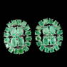 Natural Unheated Colombian Emerald Earrings