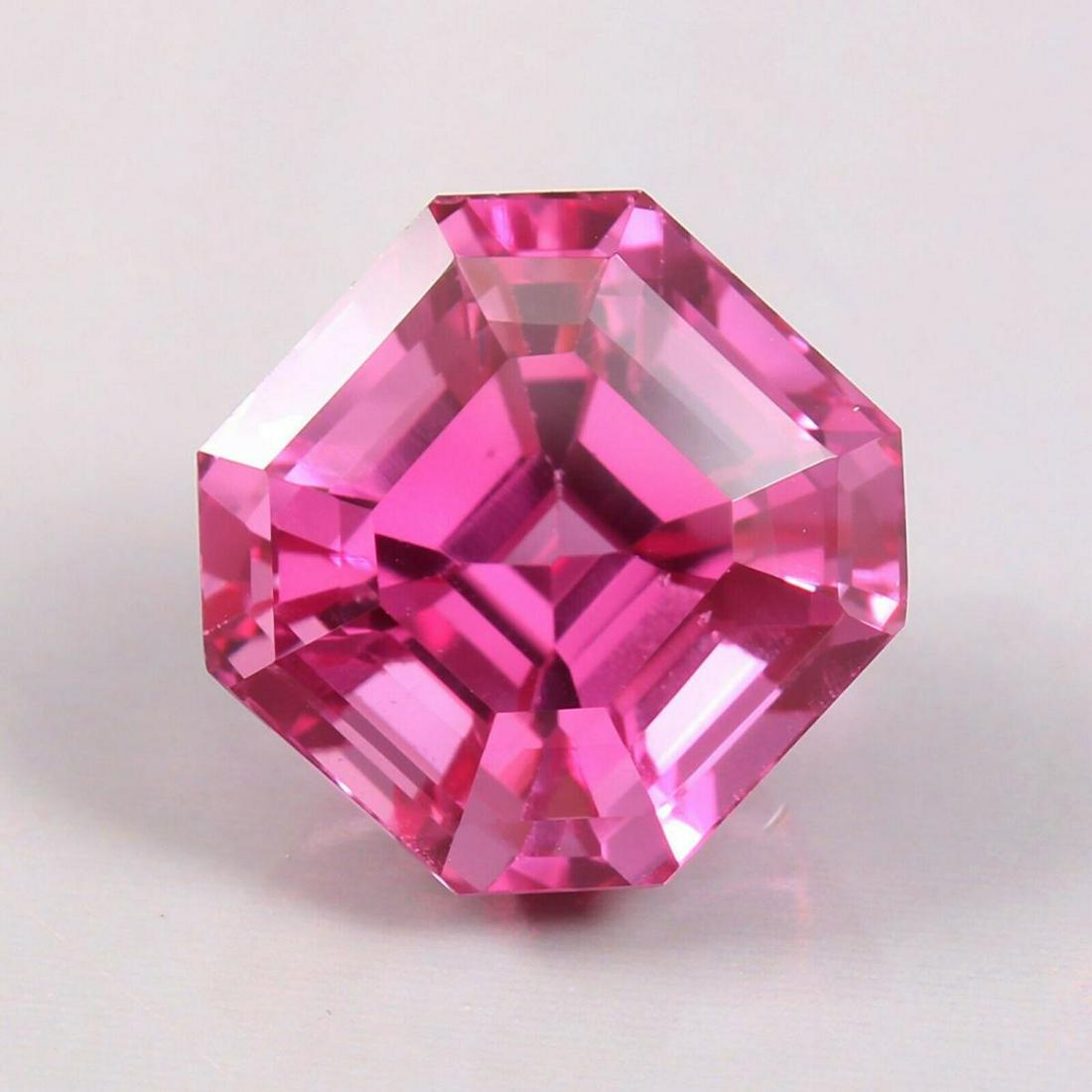 Lab Created Asscher Pink Topaz 20.10 Cts - VVS (1 of 1)