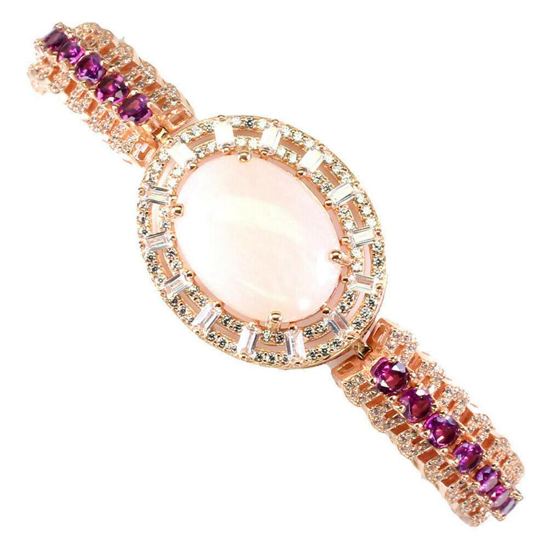 Natural Ethiopian  Pink Opal  Bracelet (1 of 2)