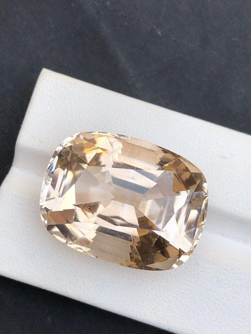 Natural Very Light  Cushion Champagne Topaz 26.25 Cts (1 of 1)