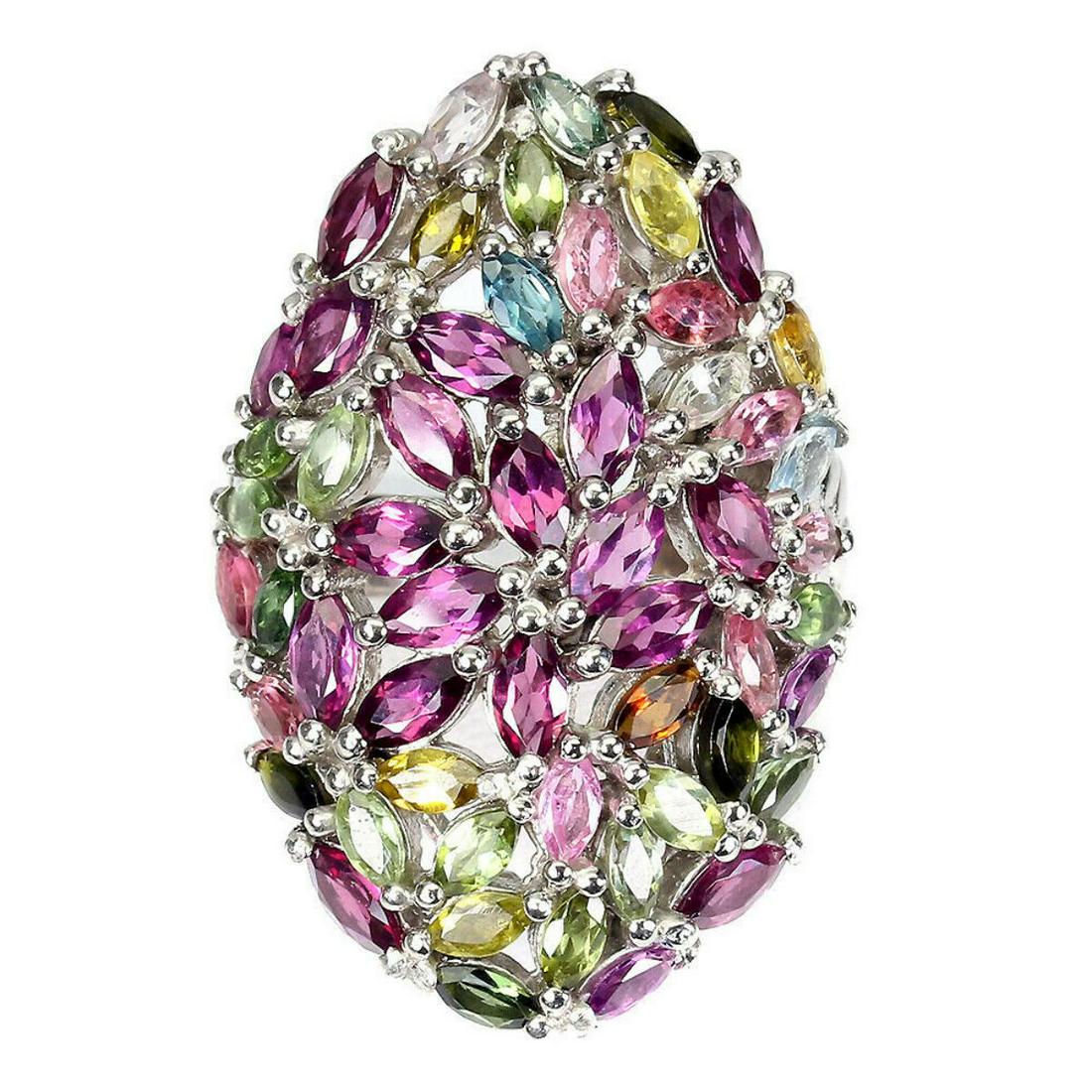 Natural Rhodolite  &  Tourmaline Ring (1 of 3)