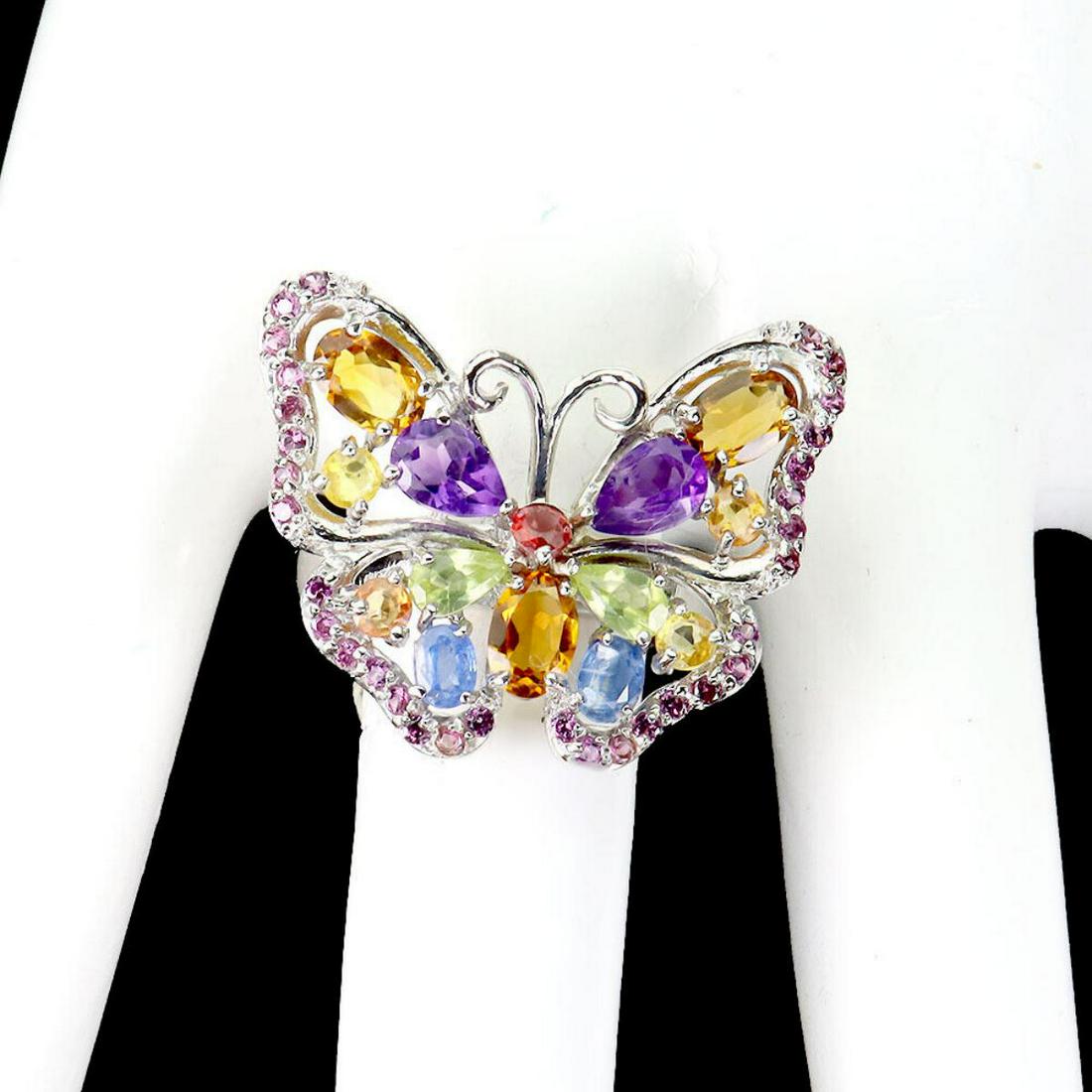 Natural  Citrine Amethyst Peridot Ring (1 of 2)