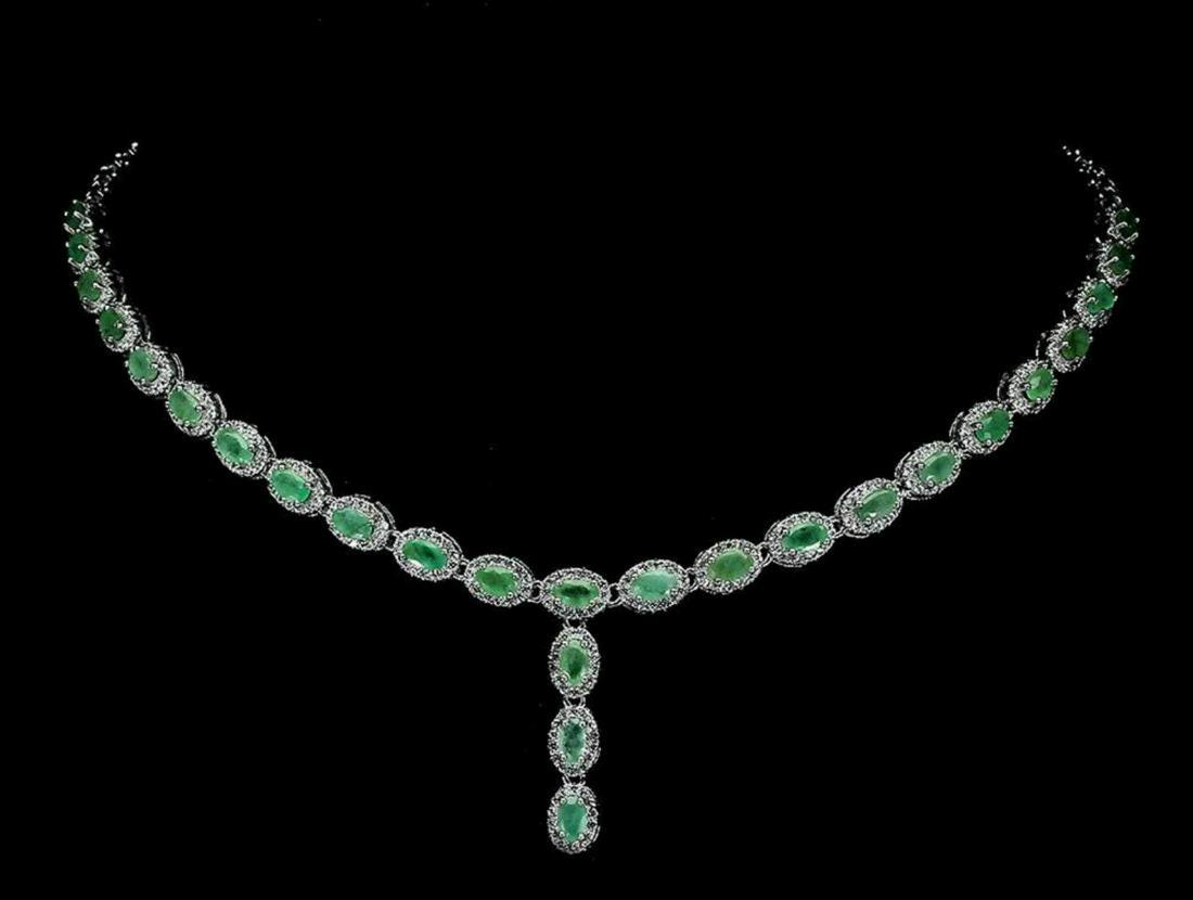 Natural Unheated Colombian Emerald Necklace (1 of 3)