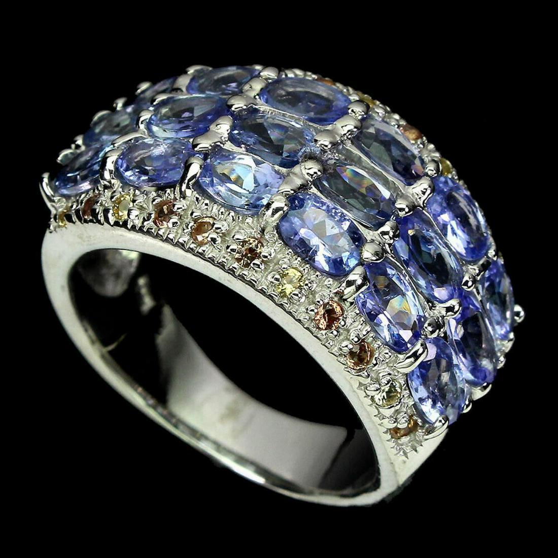 Natural Tanzanite Rhodolite Sapphire Ring (1 of 1)