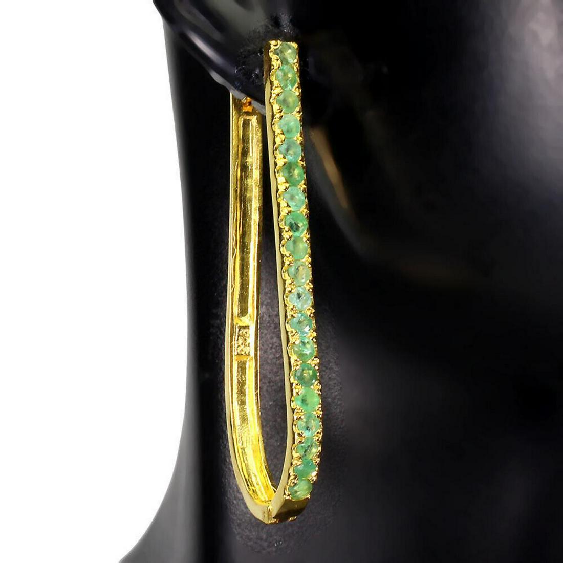 Natural Unheated Colombian Emerald Earrings (1 of 2)