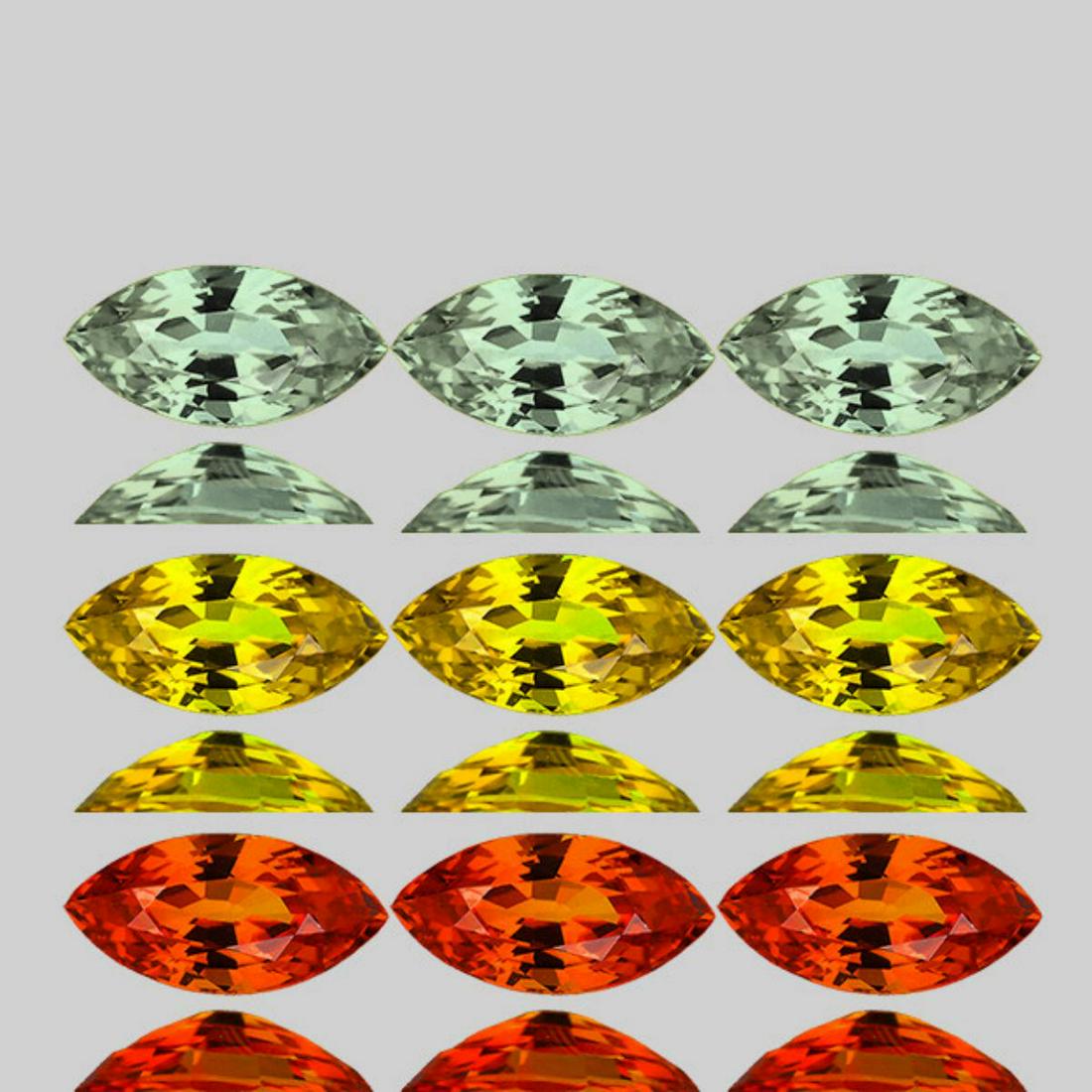 Natural Multi Color Sapphire 9 Pcs{Flawless-VVS} (1 of 1)