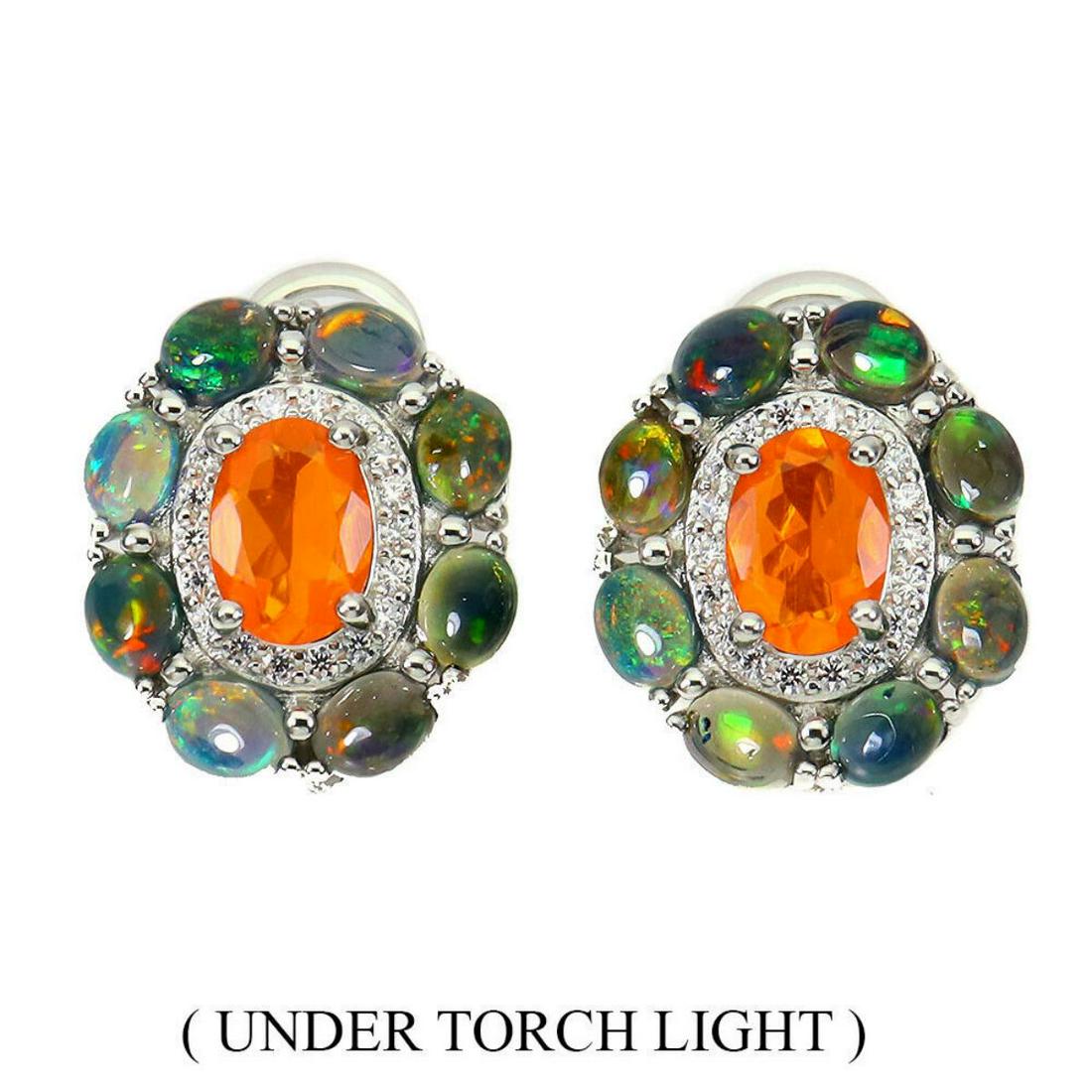 Buy Natural Ethiopian Orange Opal Earrings Simrit Collections In