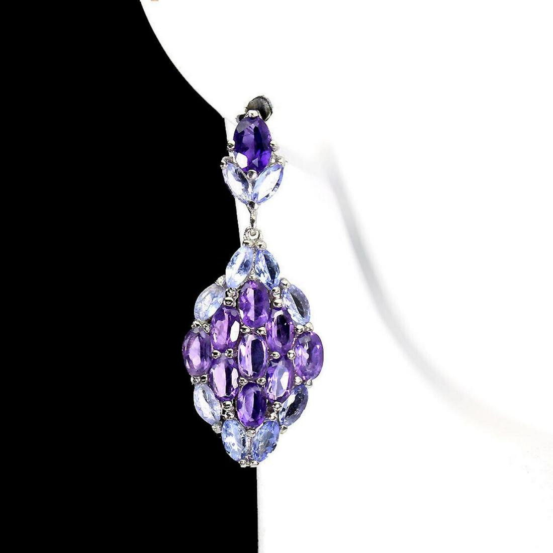 Natural Amethyst Tanzanite Earrings (1 of 2)