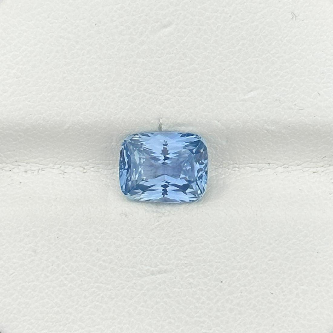 Natural Untreated Sky Blue Cushion Sapphire 3.18 Cts- Certified (1 of 3)