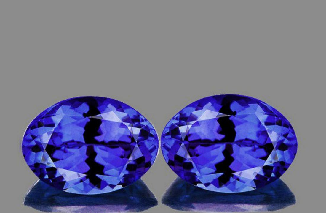 Natural Purple Blue Tanzanite Pair [Flawless-VVS]: Natural Tanzanite;SIZE ( L x W x D ) : 7 x 5 mm ; Weight 1.40 Cts;COLOR : Purple Blue AAASHAPE : Oval;QUANTITY : 2 pieces;LUSTER : Excellent;CLARITY : Flawless-VVS ;HARDNESS : 6.5;ORIGIN :Tanzania; TR