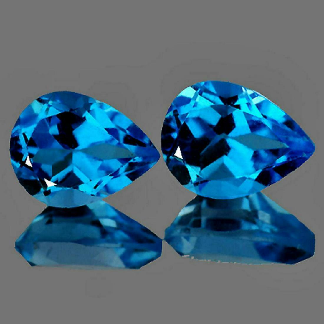 Swiss Blue Topaz Pair 9x7 MM {VVS} (1 of 1)