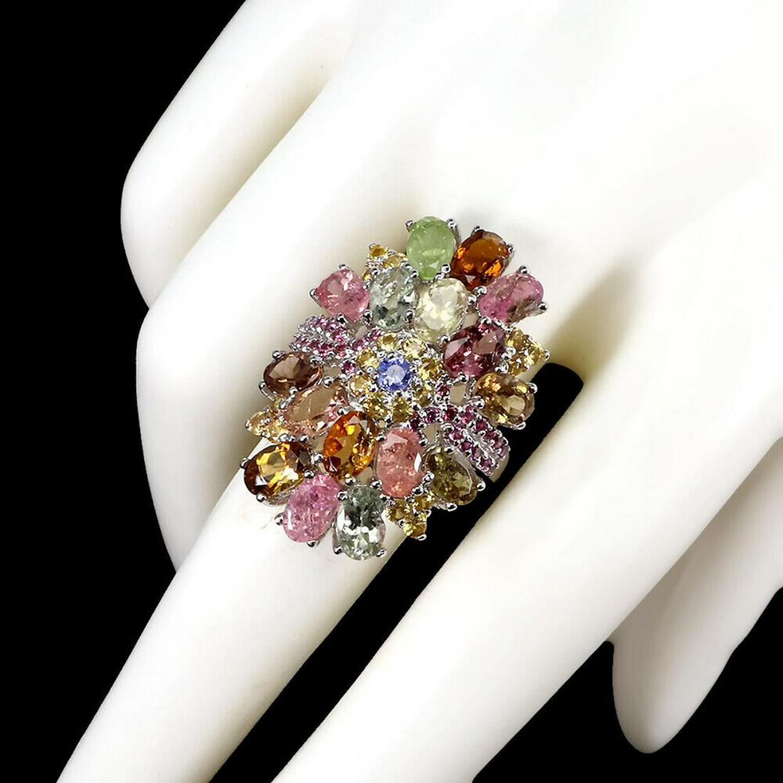 Natural Rhodolite Sapphire Tanzanite Ring (1 of 3)