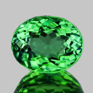 Natural Mozambique Green Tourmaline {Flawless-VVS}: Natural Tourmaline; WEIGHT : 1.10 cts; SHAPE : Oval (Portuguese Cut) SIZE ( L x W x D ) : 7.62 x 6.17 x 3.52 mm; QUANTITY : 1 piece; COLOR : Green ; Best AAA Color; CLARITY : Flawless-VVS ; AAA Grade;