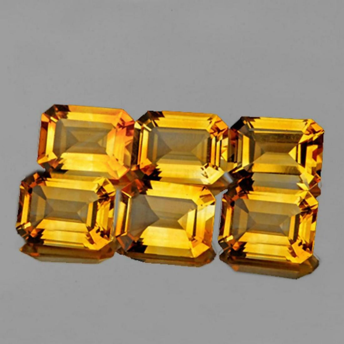 Natural Golden Yellow Citrine 6 Pcs {Flawless-VVS1} (1 of 1)