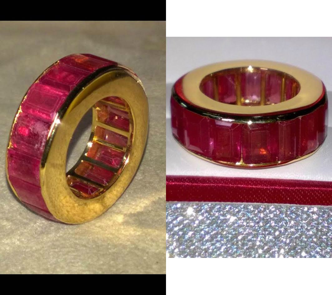 Natural Ruby 25.6 Cts & Solid Gold Eternity Band (1 of 1)