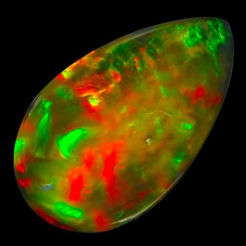 Natural Harlequin Black opal 6.10 Carats (1 of 1)