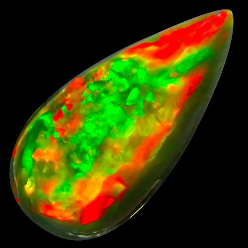 NATURAL HARLEQUIN WELO BLACK OPAL 3.50 cts: Carat:3.50 CtSize:17.55 x 8.60 x 5.27 MMTreatment:HeatedHardness:6.5 MOH's SCALEGem Type:Black OpalColor:Multi ColorQuantity:1Clarity:OpaqueOrigin:Welo-Ethiopia