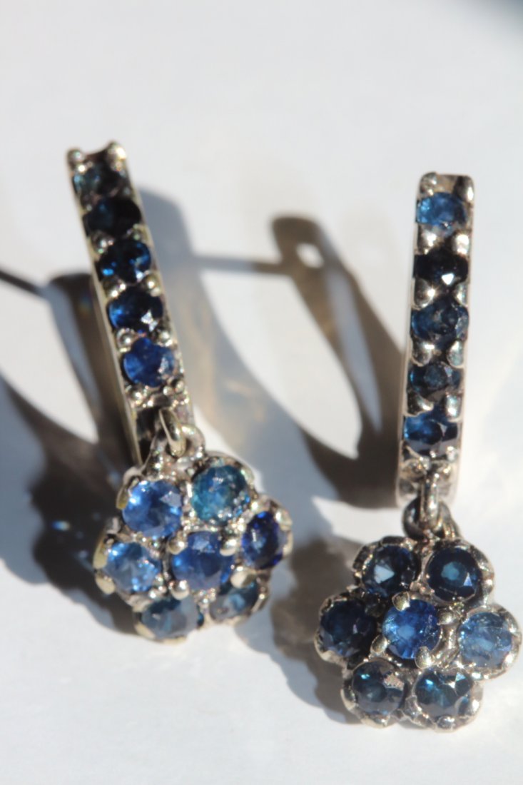Genuine Sapphire Earings 3.70 carats (1 of 1)
