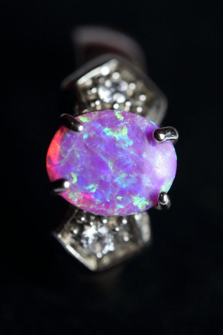Stunning Full Fire Natural Opal Ring (1 of 1)