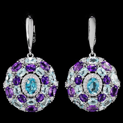 Natural Multi Gemstone Earring (1 of 1)