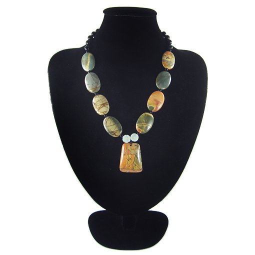 Natural Multi-Color Picasso Diamond Polished Necklace (1 of 4)
