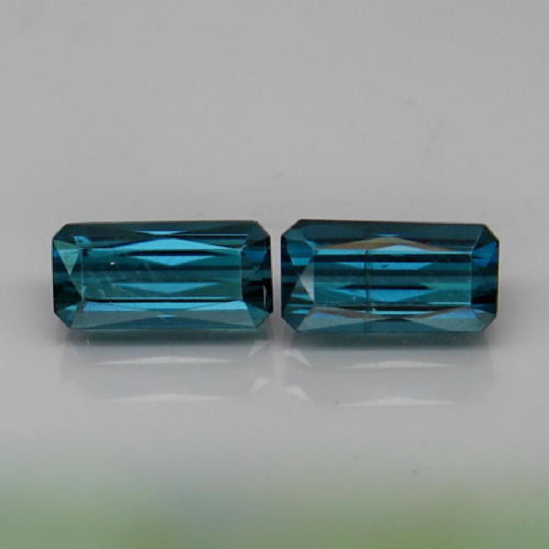 Natural Top Blue Indicolite  Tourmaline Pair 2.02 Ct (1 of 1)