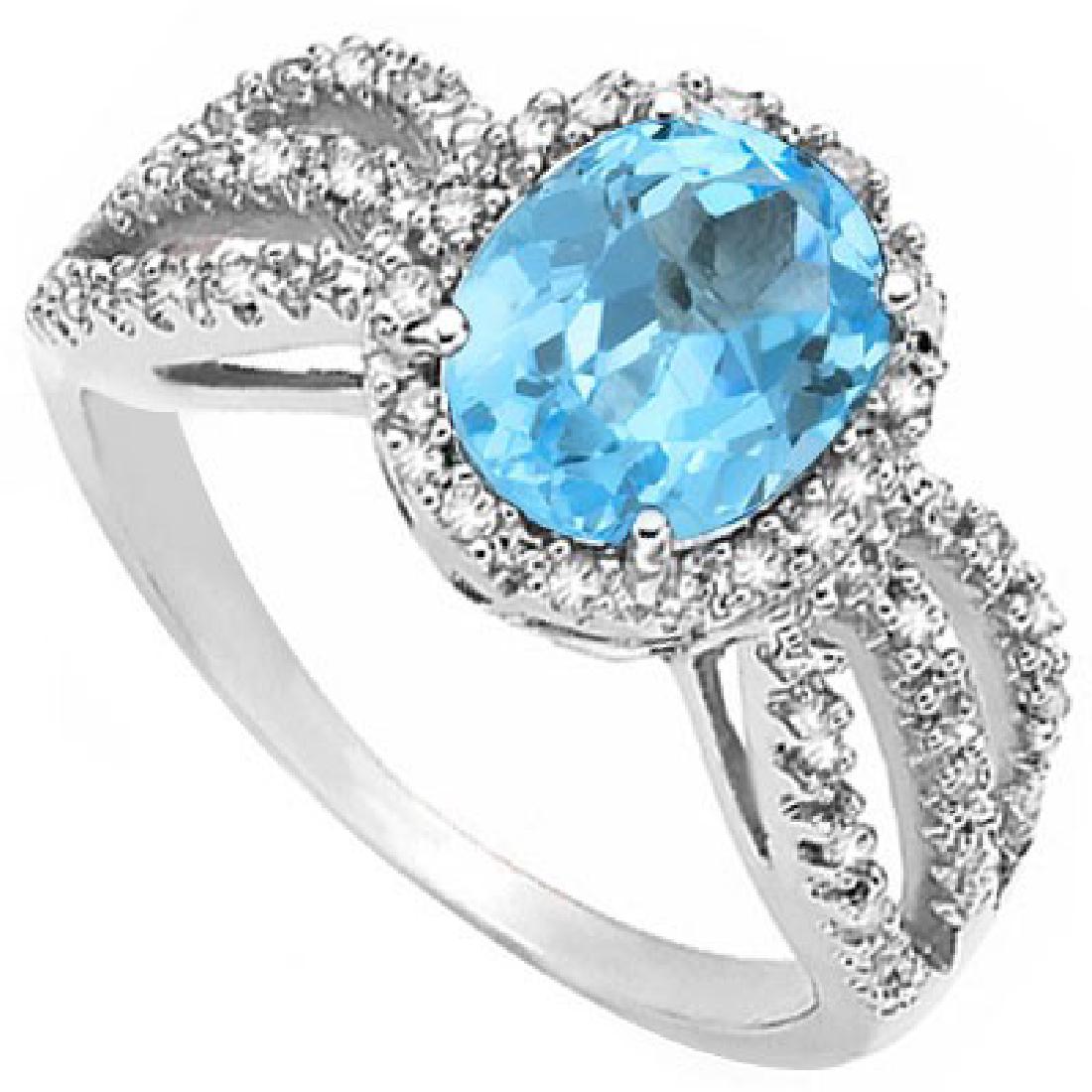 Natural Sky Blue Topaz & Diamond Ring: 925 STERLING SILVER............Metal Weight by Gram:4.43Total Weight by Gram:5.06Size:7; GENUINE DIAMOND............Quantity:30Cut:ROUND CUTCarat:0.170Clarity:SI1-I2Color:G-IBLUE TOPAZQuantity:1Cut:OV