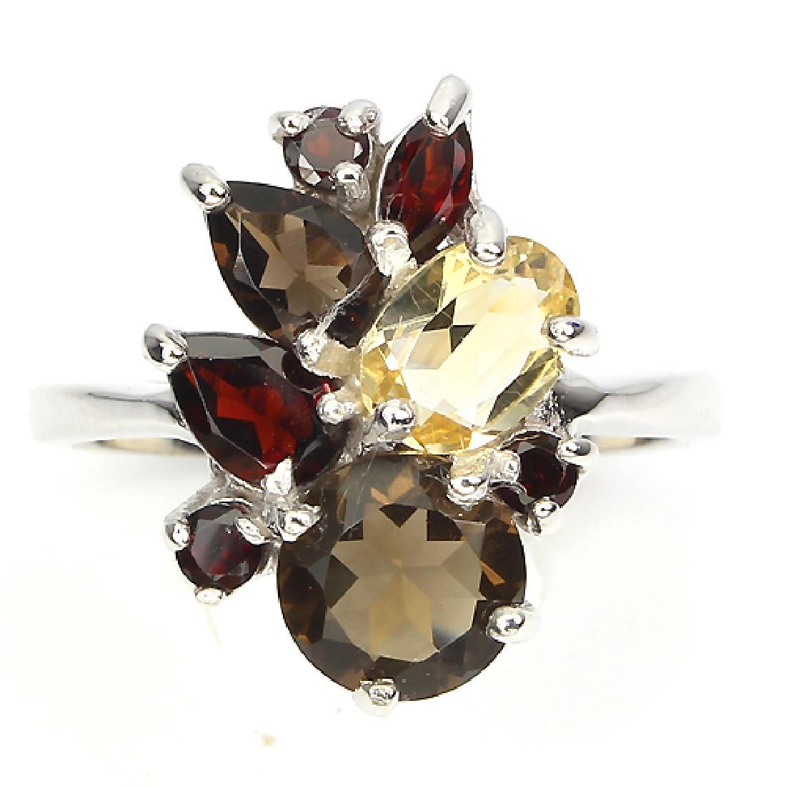 Natural Multi Gemstone Ring (1 of 2)