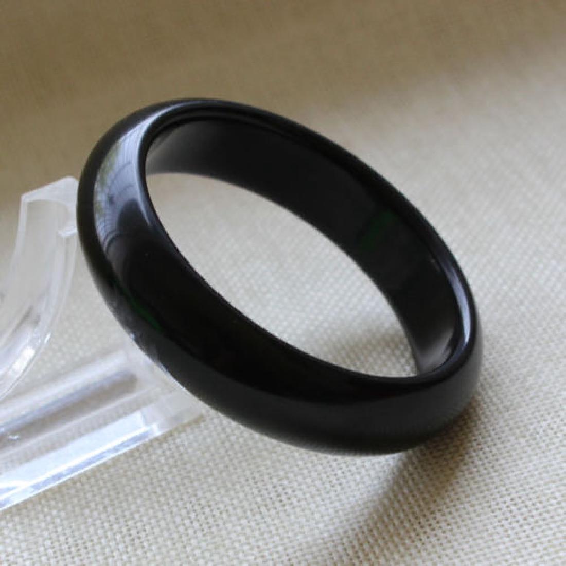 Natural Black Jade Bangle (1 of 1)
