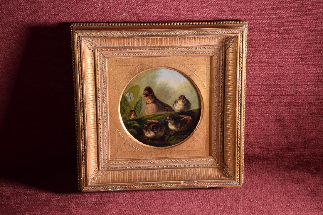 Arthur F. TAIT (1819-1905) vintage oil on panel birds (1 of 5)