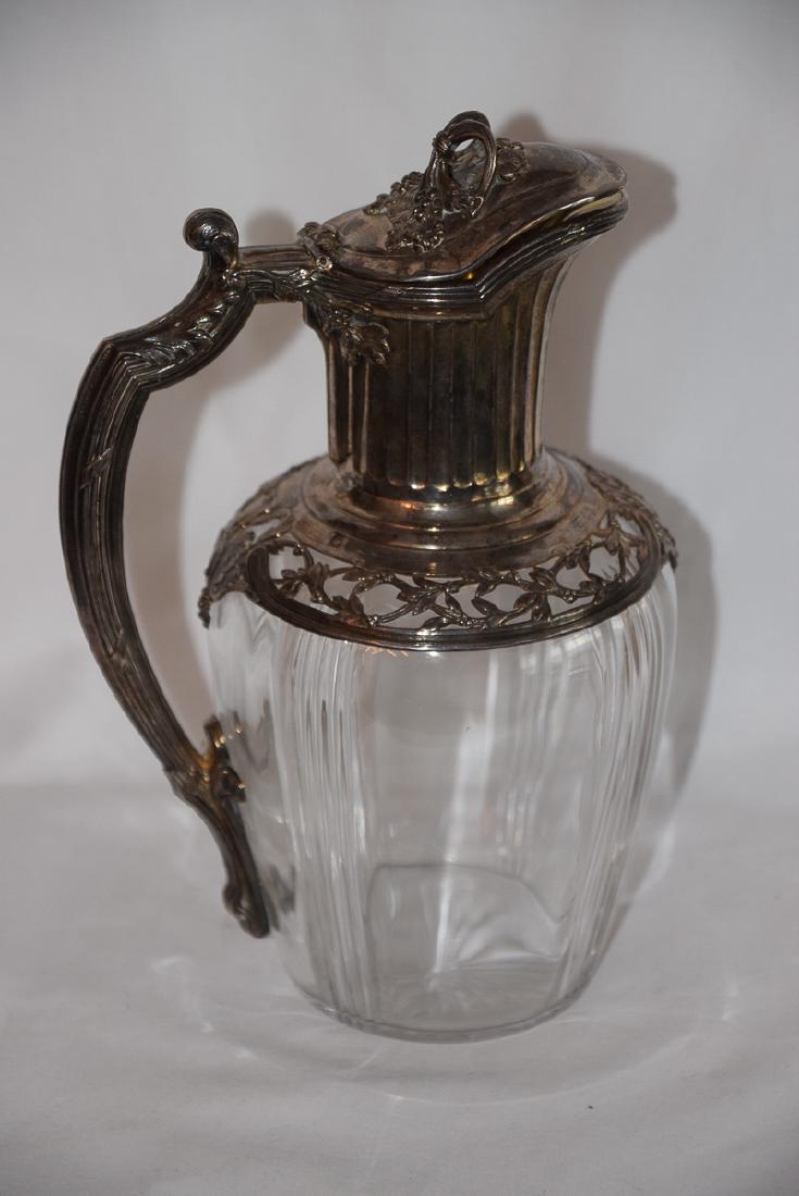 Vintage French Glass & Silver Carafe Jug XIX (1 of 4)