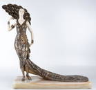 H. MOLINS (1893-1958) - Lady with Fan