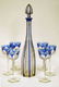 Val Saint Lambert Crystal Decanter Set France 1910
