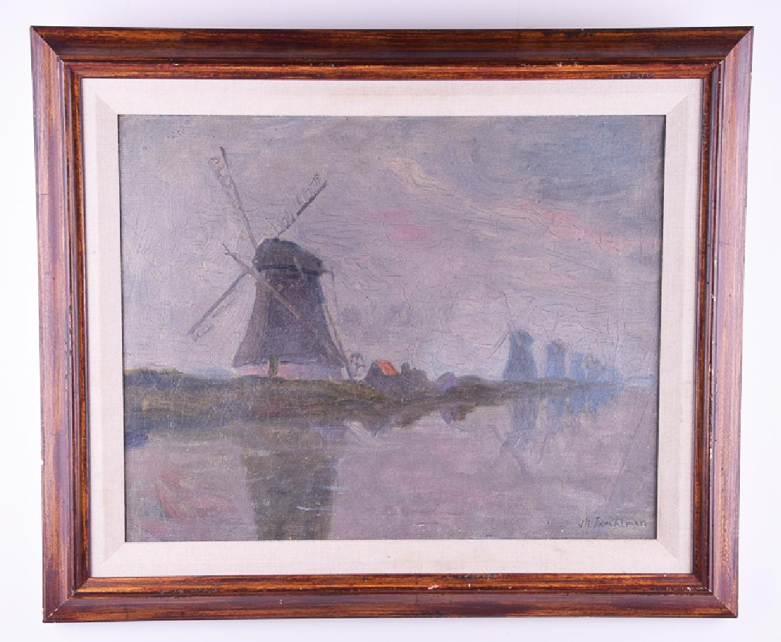 J. H. TWACHTMAN (1853 - 1902) vintage oil on canvas (1 of 4)