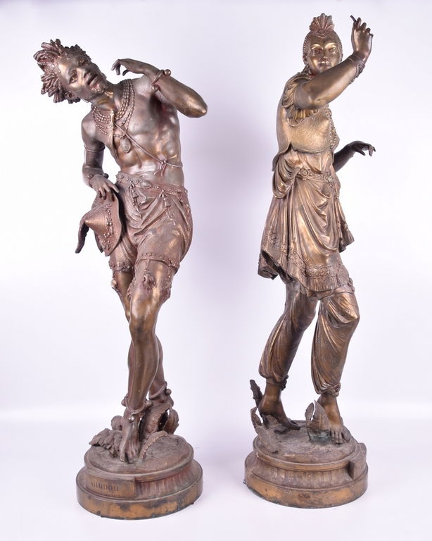2 Figures - 3' Sculptures (1 of 3)