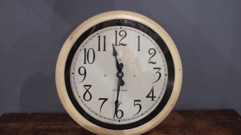 24. Circa 1919 IBM Factory\School Clock: This 1919 International Business Machines (IBM) Factory\Institutional\Industrial clock was either the bane or the hope of every employee as they watched the hands circle around to that delicious bewit