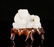 CHINESE QING DYNASTY WHITE JADE CARVED BOY AND CAT