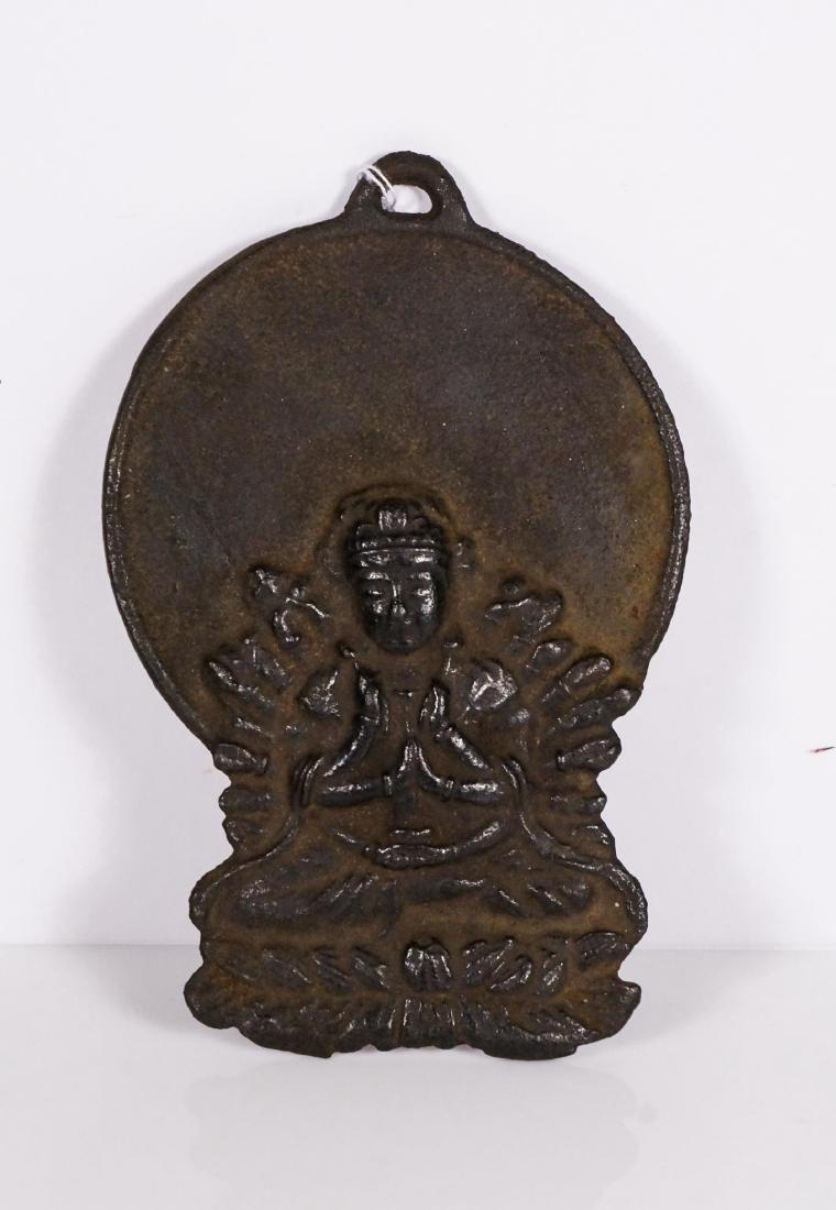 CHINESE MING DYNASTY BRONZE PANEL WITH GUANYIN (1 of 3)