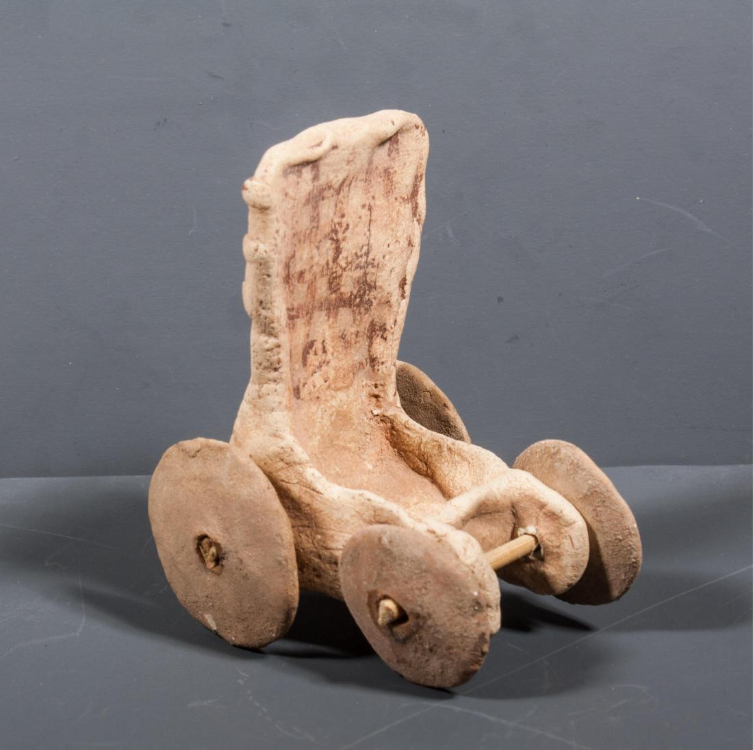 ANCIENT NEAR EASTERN ASSYRIAN CLAY WAGON MODEL (1 of 6)