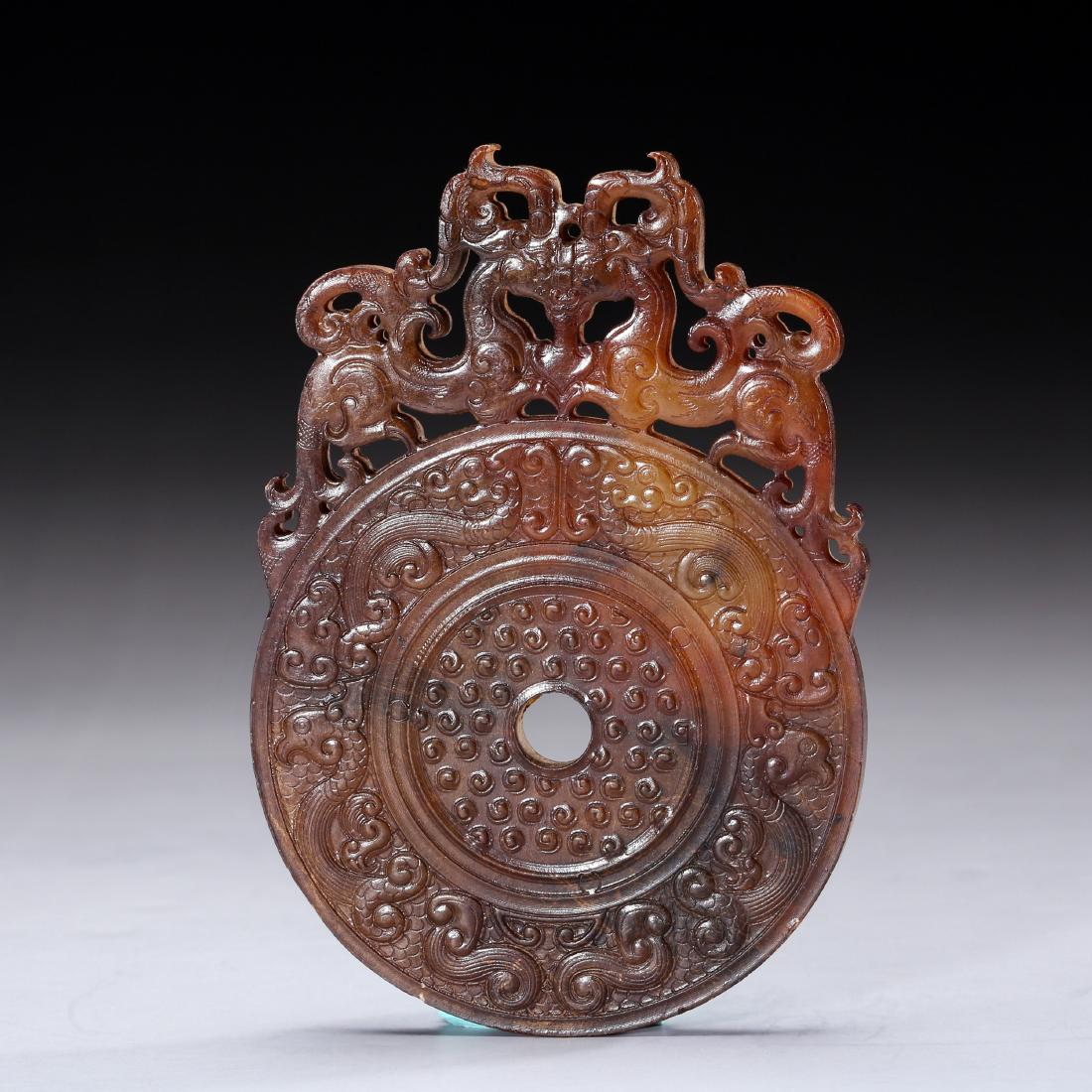 CHINESE ARCHAIC JADE PENDANT (1 of 9)